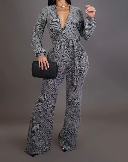 Saw Me Coming Jumpsuit - Grey