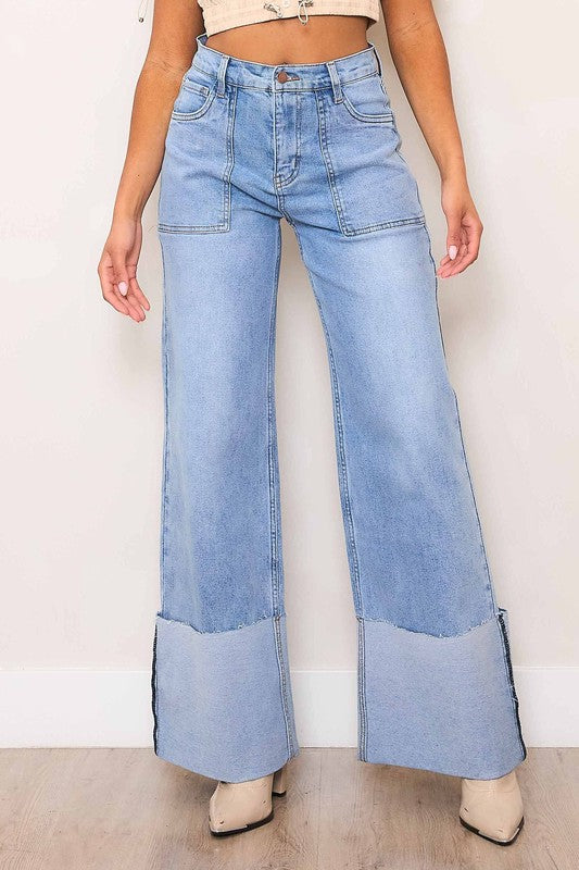 Vibrant Jeans - High Waisted Wide Leg