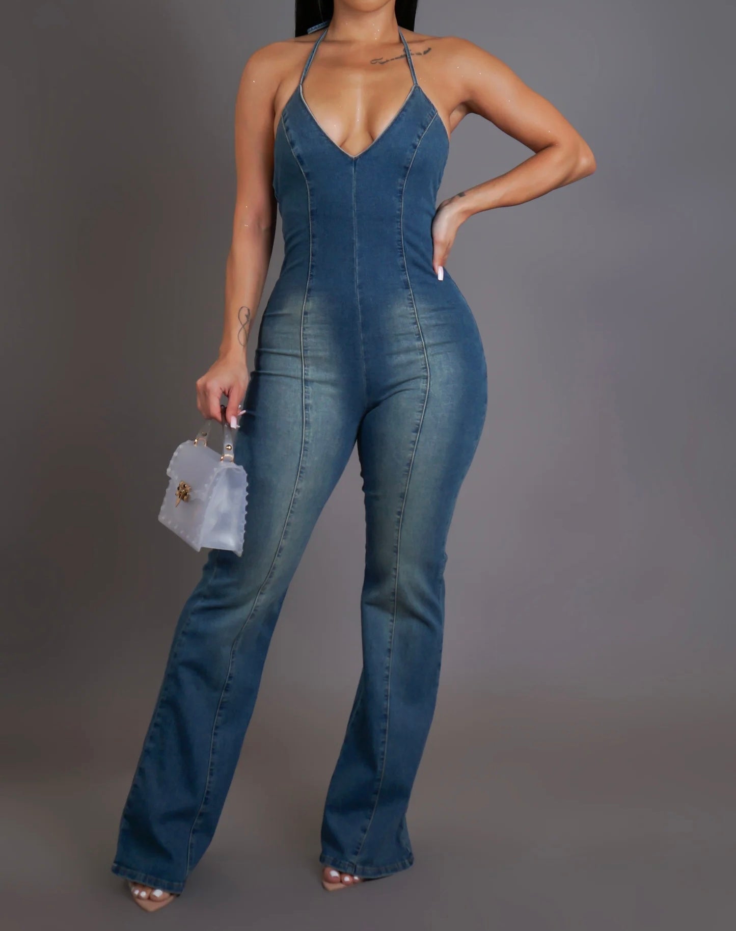 Edgy Duo Jumpsuit - Denim